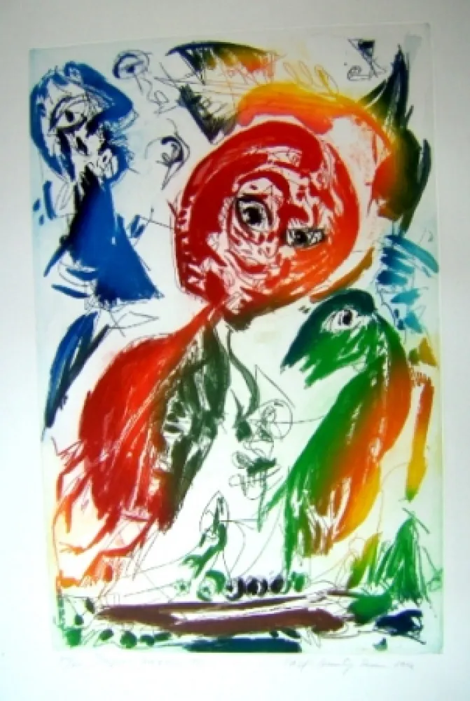 Aquatint Pedersen - Tempete nocturen