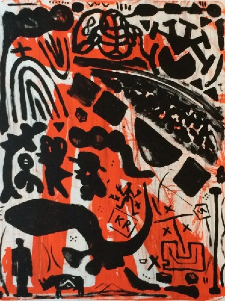 Lithografie Penck - Homage to Beuys