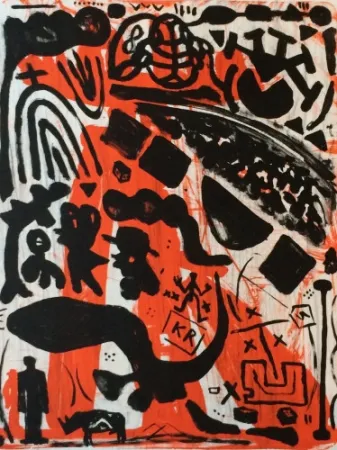 Lithografie Penck - Homage to Beuys