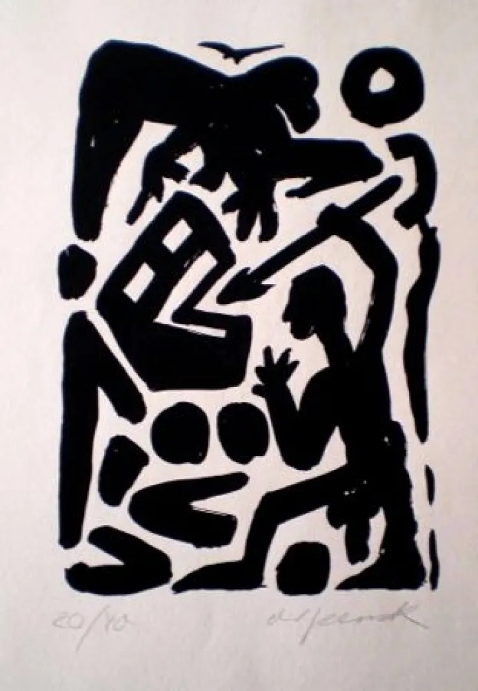 Lithografie Penck - Untitled 6