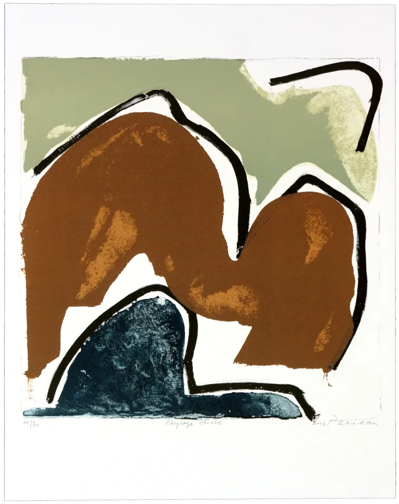 Lithografie Péneau - Paysage chose