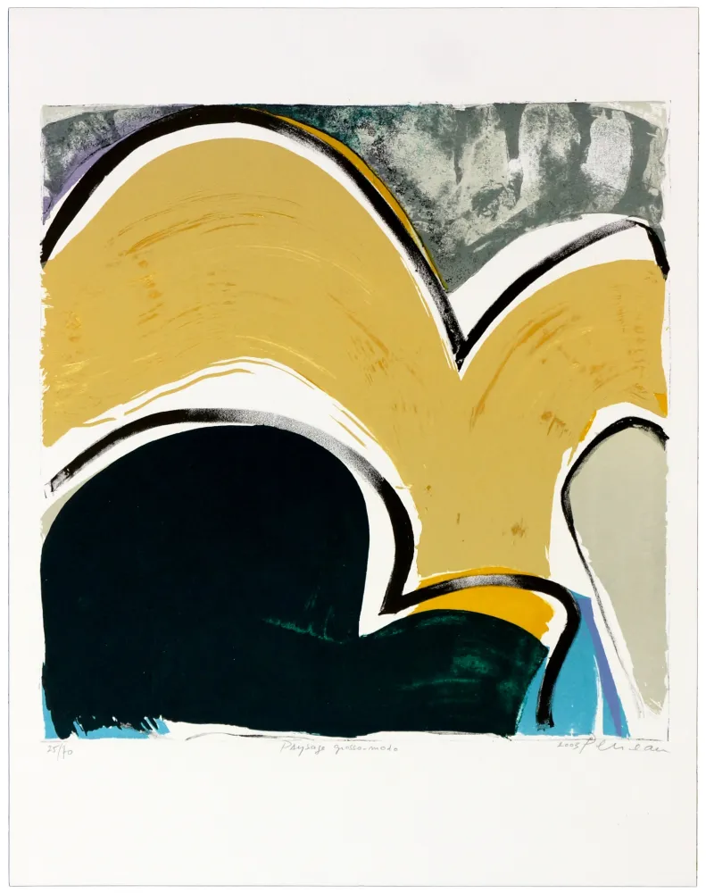 Lithografie Péneau - Paysage Grosso-modo