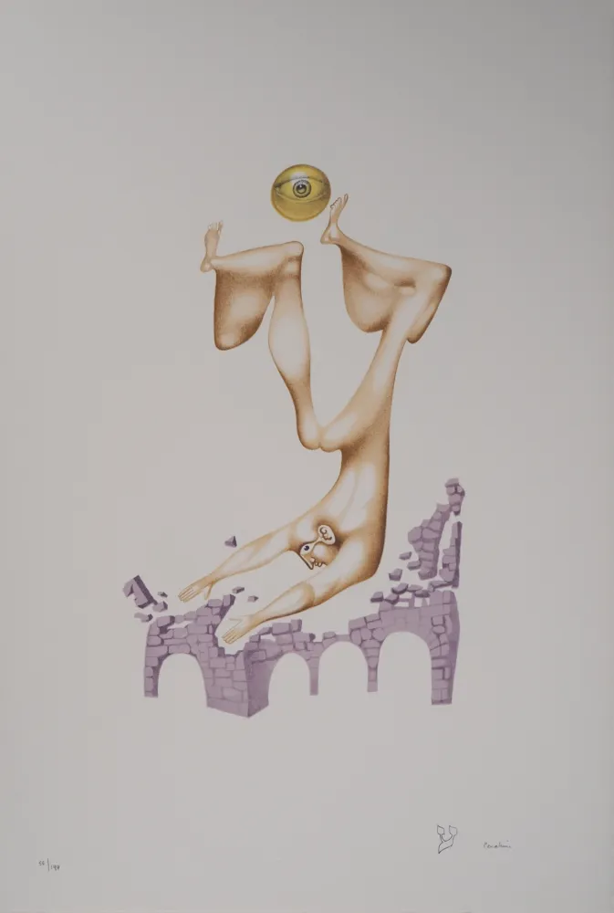 Lithografie Pérahim - L'Alphabet Hébreu : Attachement au passé