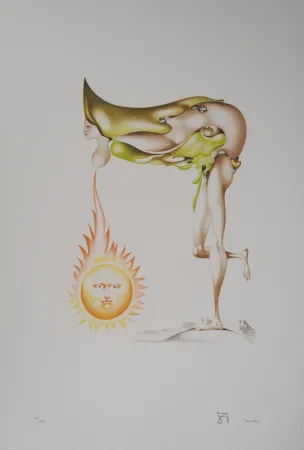 Lithografie Pérahim - L'Alphabet Hébreu : Femme solaire