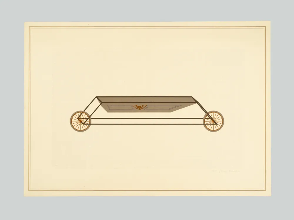 Lithografie Piacentino - Vehicle sculpture. Wall sculpture (e)