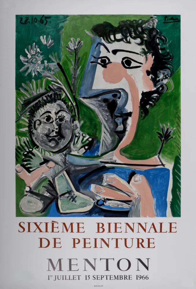 Lithografie Picasso (After) - Sixième Biennale de Peinture, Menton, 1966