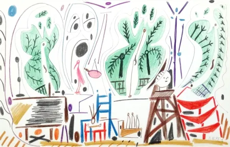 Lithografie Picasso - Atelier