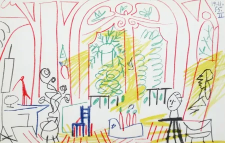 Lithografie Picasso - Atelier