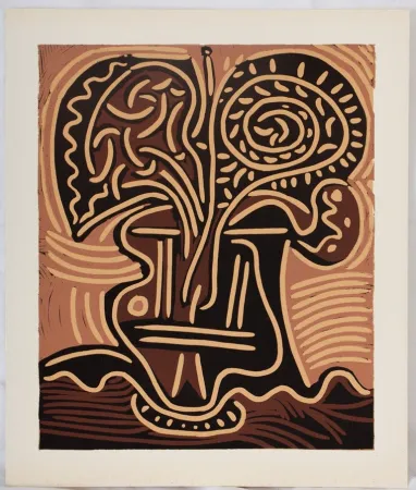 Linosnede Picasso - Bouquet de fleurs