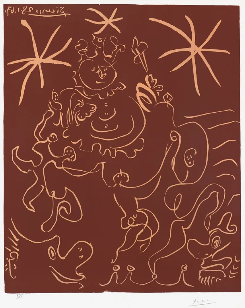 Linosnede Picasso - Carnaval (Carnival), 1967