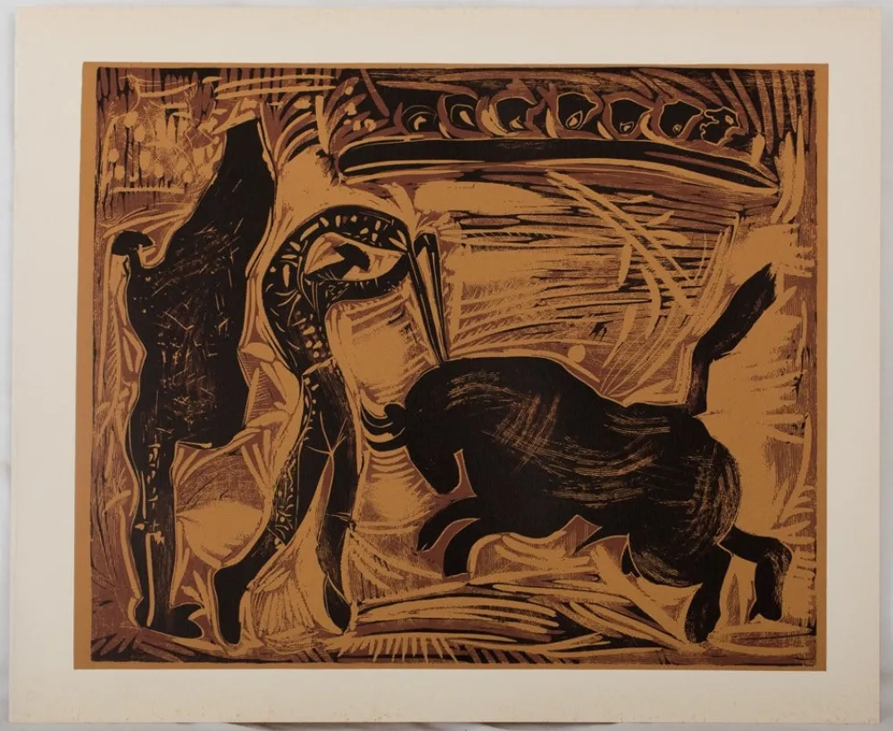 Linosnede Picasso - Corrida, les banderilles
