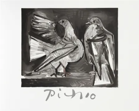 Lithografie Picasso - Deux Pigeons