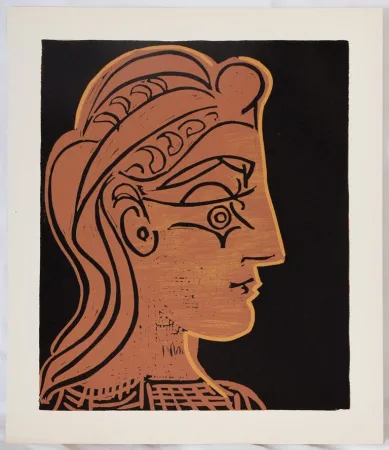 Linosnede Picasso - Femme de profil