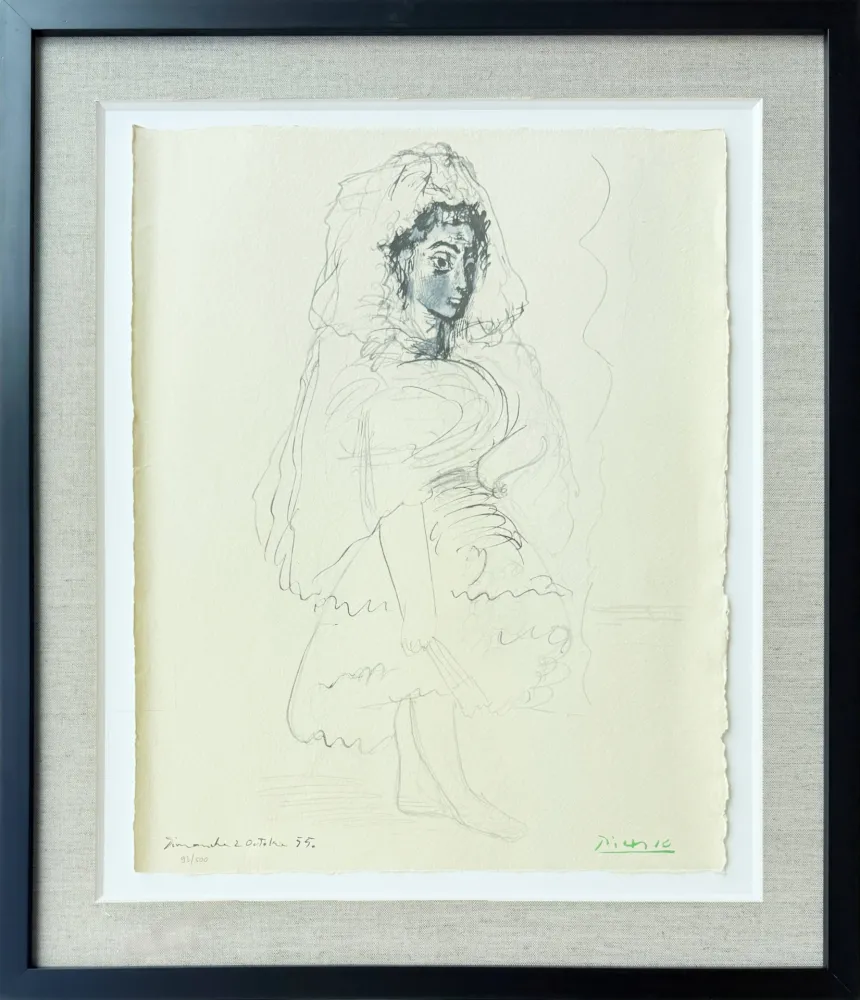 Lithografie Picasso - Jacqueline en espagnole
