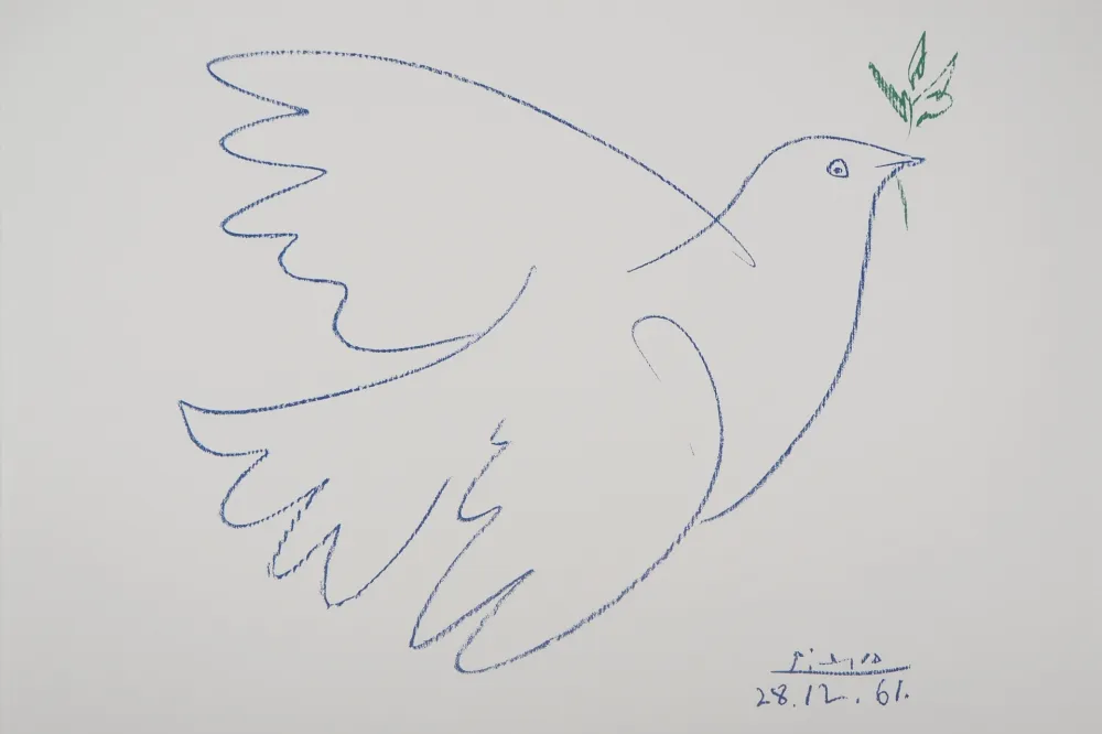 Lithografie Picasso - La colombe bleue