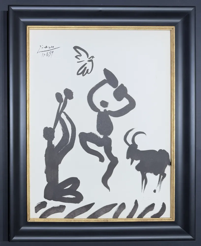 Lithografie Picasso - Pablo Picasso (1881–1973) – Danseur et musicien – lithograph on Arches paper – 1959