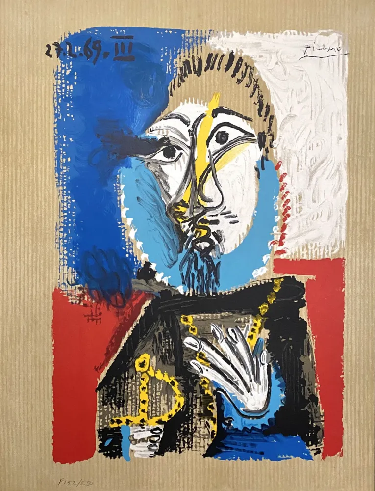 Lithografie Picasso - Portrait Imaginaires 27.3.69 III