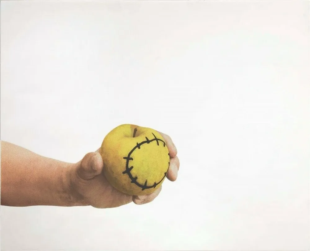 Zeefdruk Pistoletto - La mela reintegrata