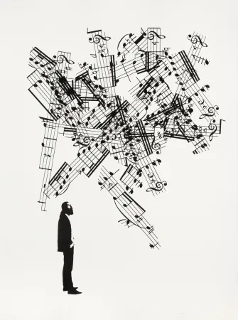 Houtsnede Plensa - Suite du temps X