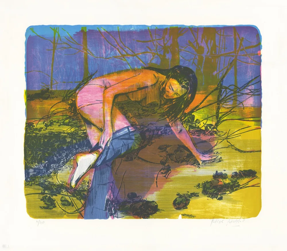 Lithografie Poincelet - Chaussette