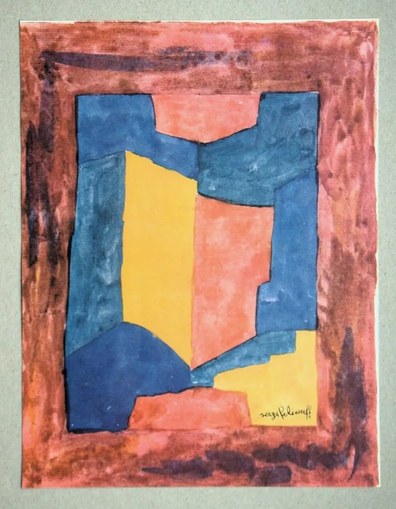 Lithografie Poliakoff - Gouache, 1967