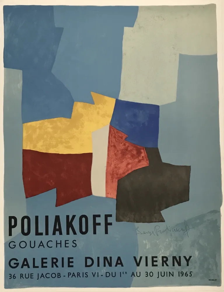 Lithografie Poliakoff - Gouaches - Galerie Dina Viery
