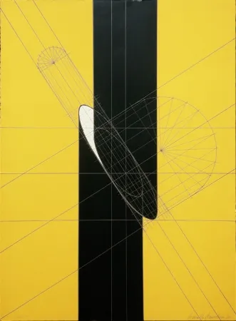 Lithografie Pomodoro - Untitled (Slashed column)