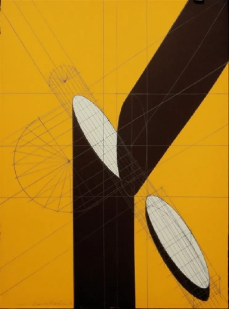 Lithografie Pomodoro - Untitled (Spliced Column)