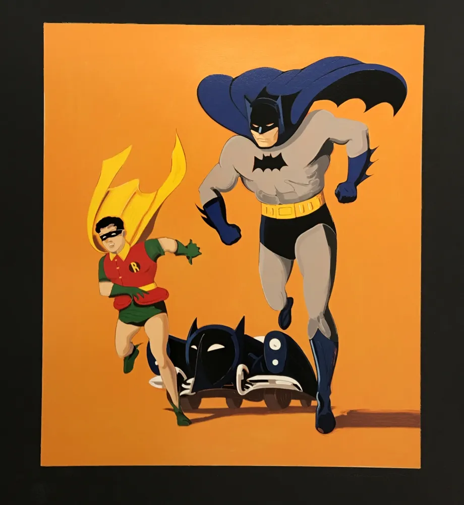 Zeefdruk Ramos - Batman, Robin and Batmobile