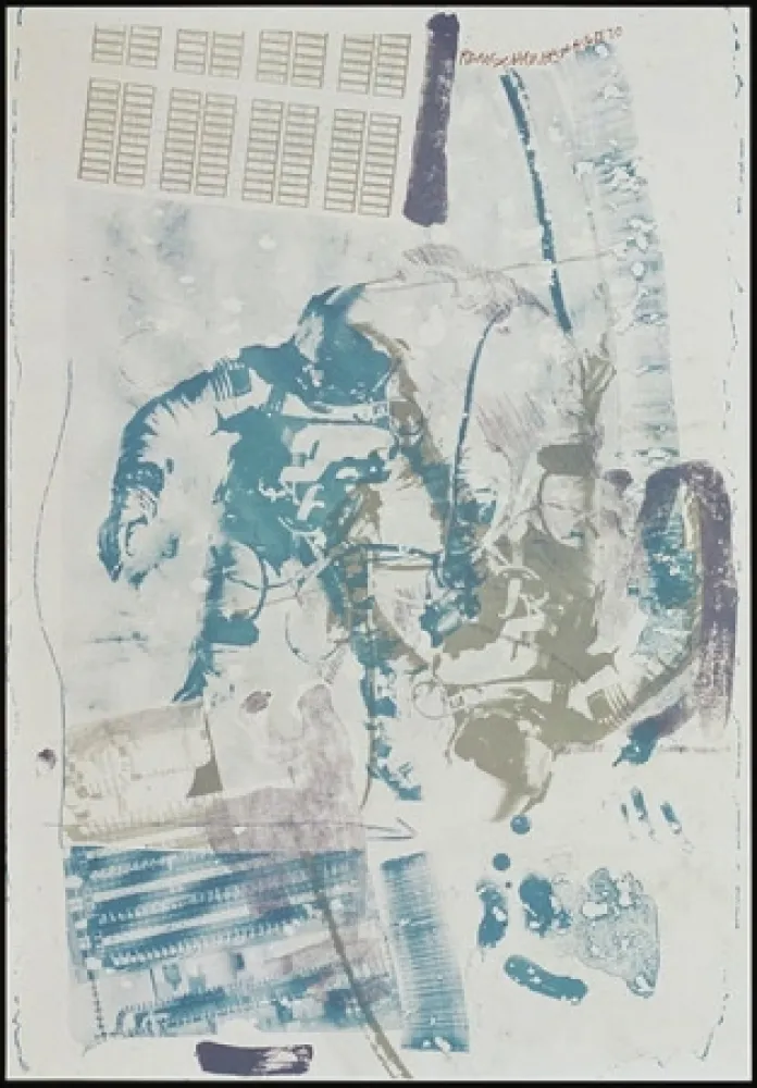 Lithografie Rauschenberg - White Walk, from Stoned Moon series