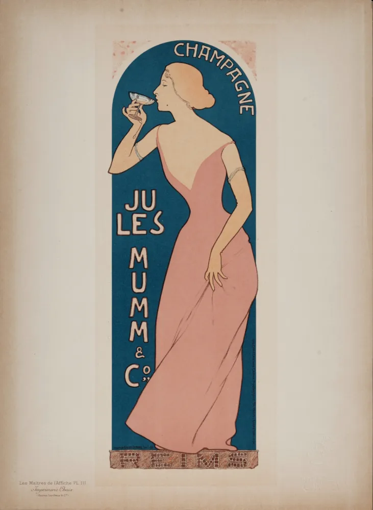 Lithografie Realier-Dumas - Les Maîtres de l'Affiche : Champagne Jules MUMM & Co, 1897