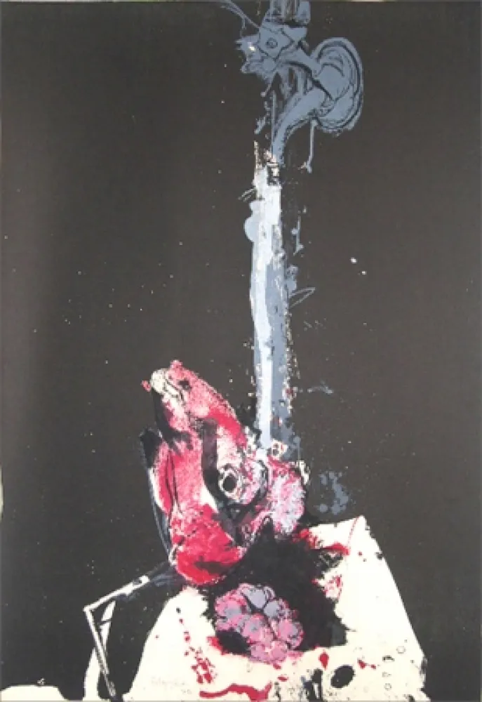 Lithografie Rebeyrolle - Question