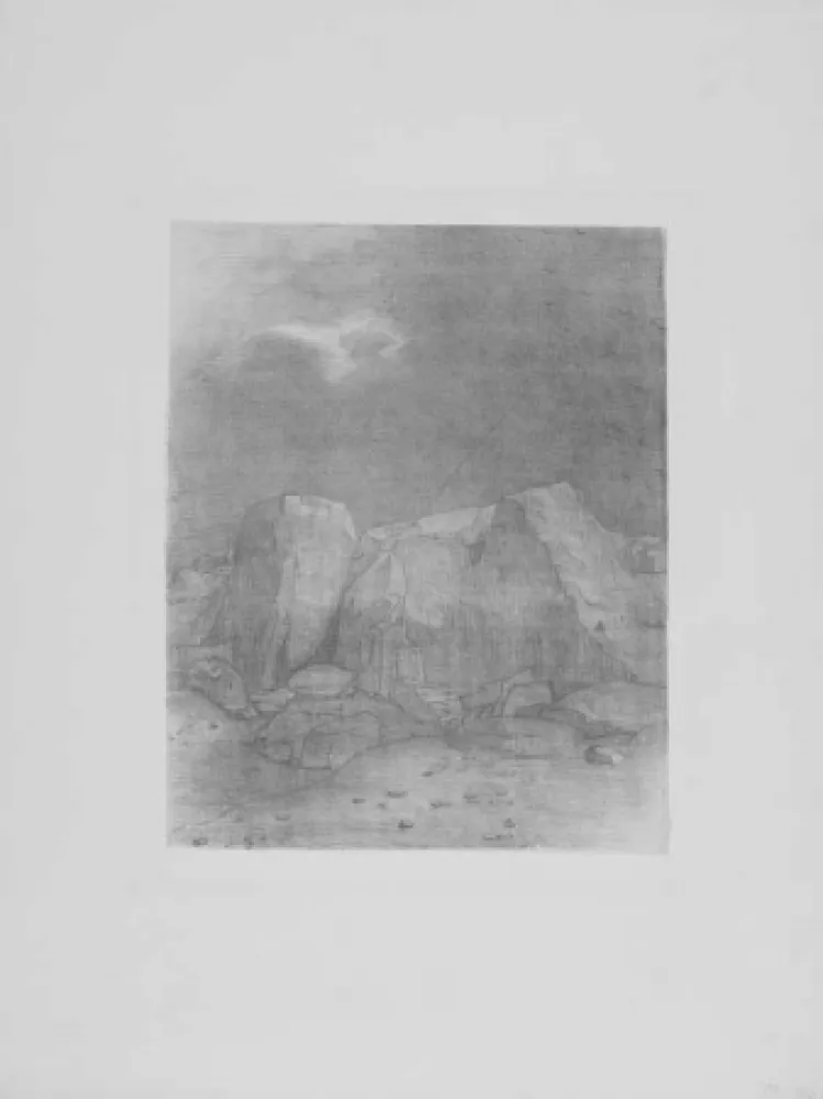 Lithografie Redon - Et il distingue....