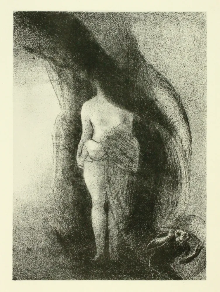 Lithografie Redon - Je suis toujours la grande Isis! (from: La Tentation de Saint-Antoine)