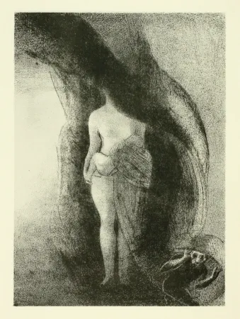 Lithografie Redon - Je suis toujours la grande Isis! (from: La Tentation de Saint-Antoine)