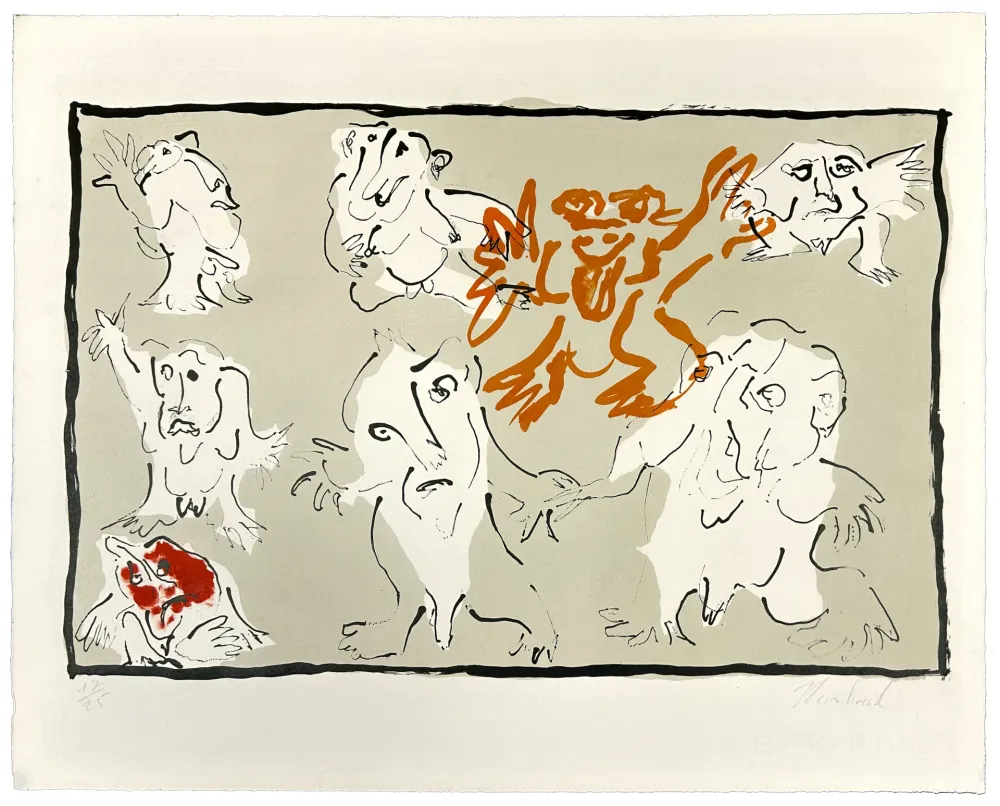 Lithografie Reinhoud - C'est la vie