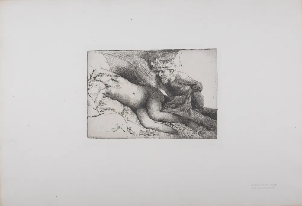 Heliogravure Rembrandt - Antiope et Jupiter