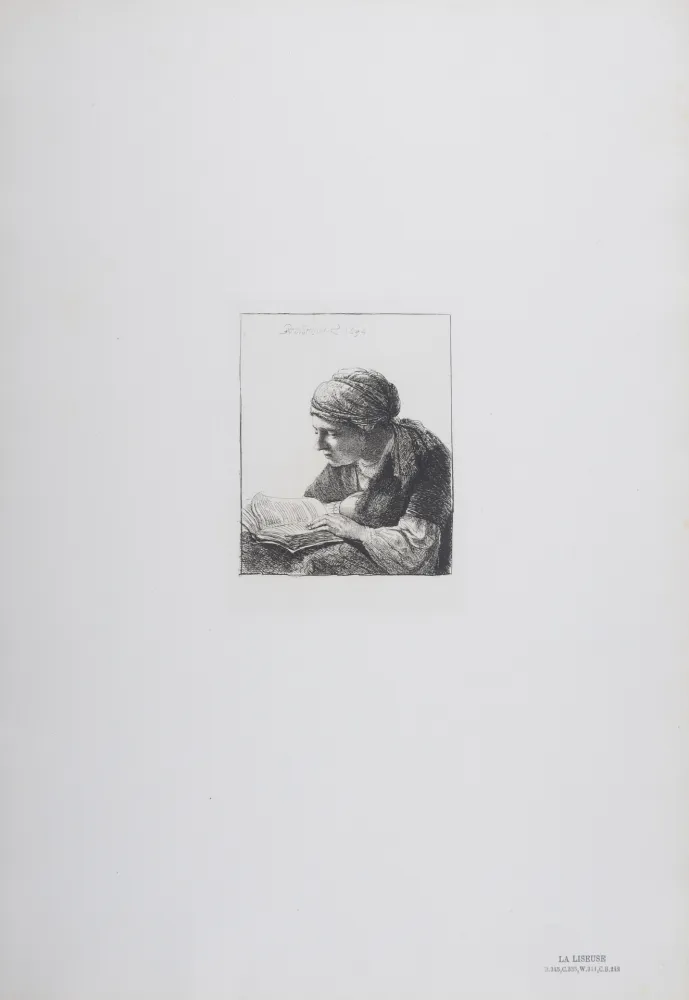 Heliogravure Rembrandt - La Liseuse