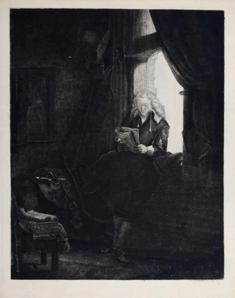 Heliogravure Rembrandt - Le Bourgmestre Six, circa 1870.