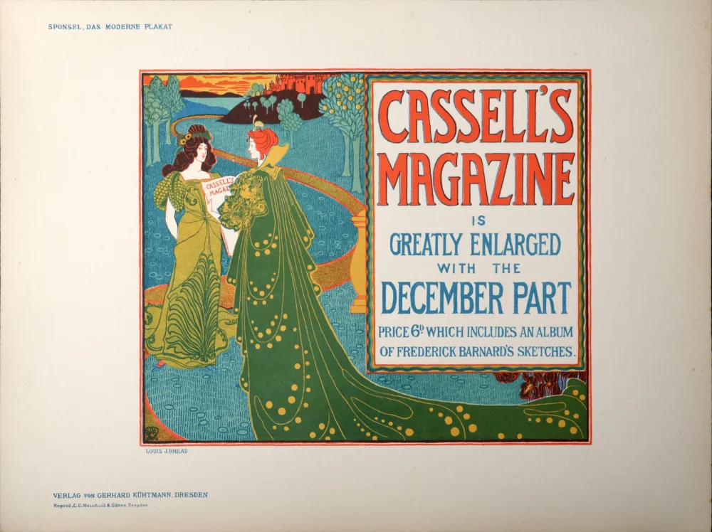 Lithografie Rhead - Das Moderne Plakat : Cassel's Magazine, 1897 