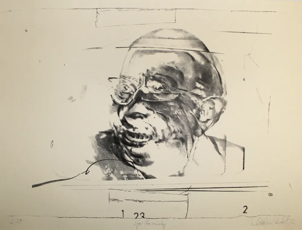Lithografie Rickert - Igor Strawinsky