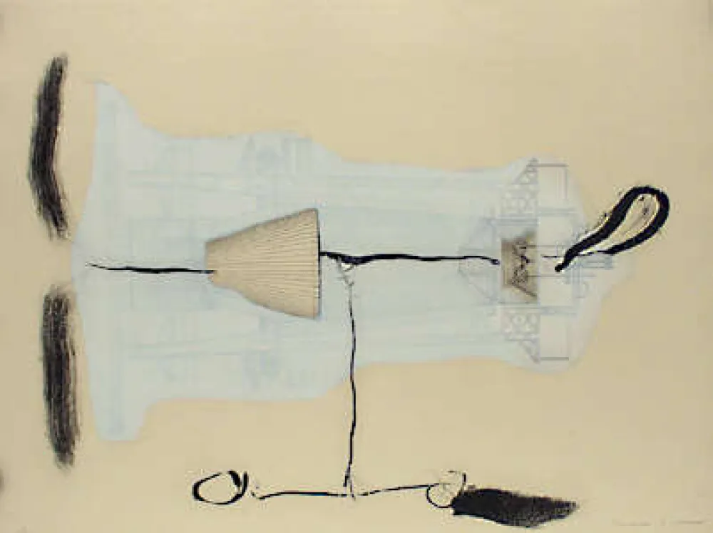 Aquatint Riera I Aragó - Blatt 17 aus Portofolio 19 máquines