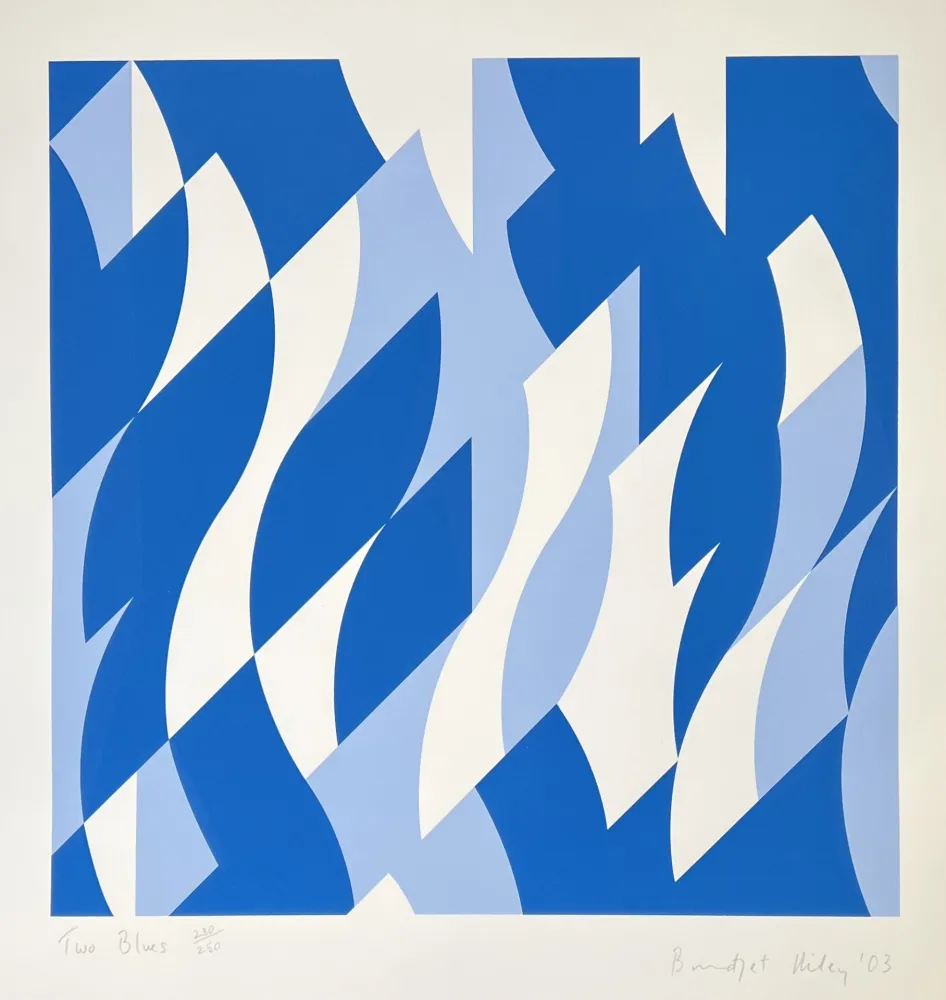 Zeefdruk Riley - Two Blues