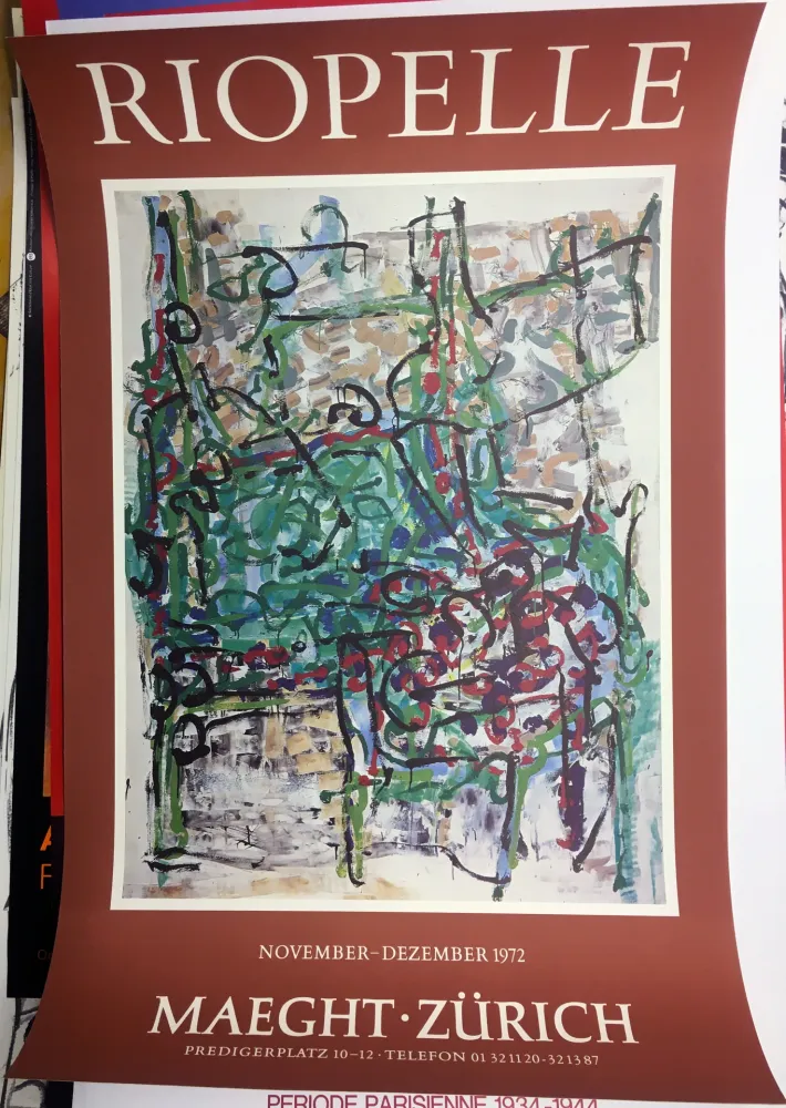 Poster Riopelle - RIOPELLE 72 : Exposition à la Galerie Maeght à Zürich en 1972.
