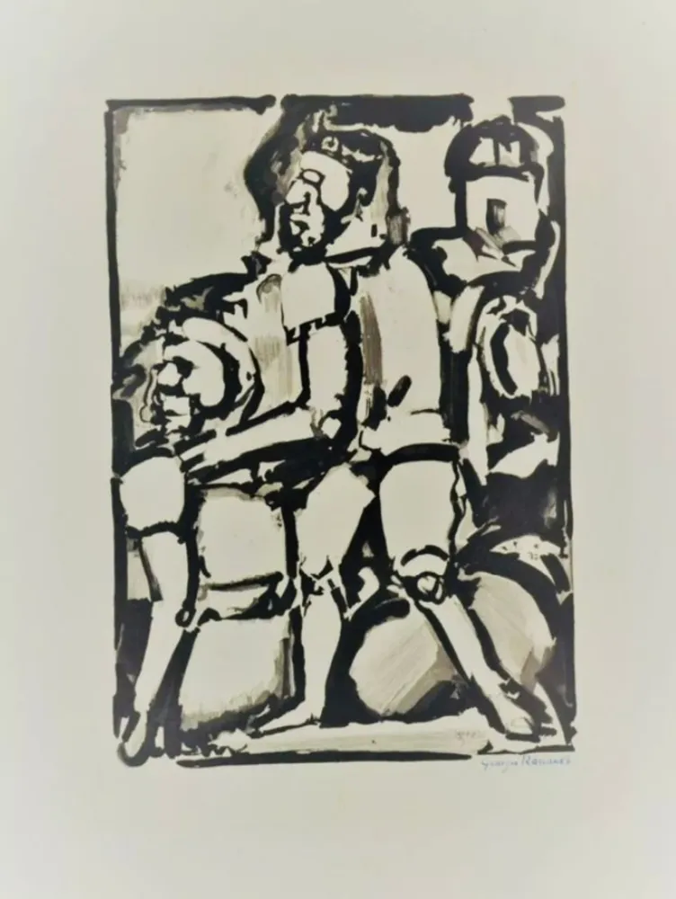 Ets En Aquatint Rouault - Homme Conduisant Me Autre W. 340