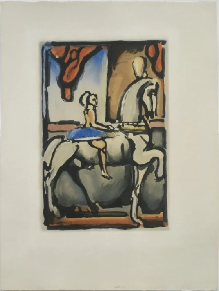 Aquatint Rouault - La Petite Ecuyere