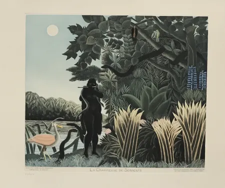 Ets En Aquatint Rousseau - La Charmeuse de Serpents