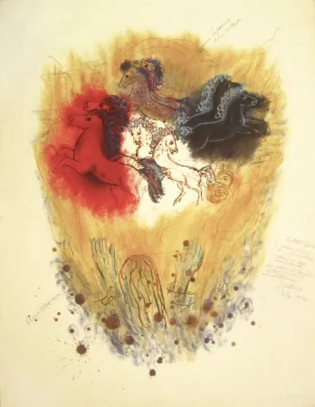 Lithografie Rubin - Four Spirits of the Heavens – From the Portfolio Visions of the Bible