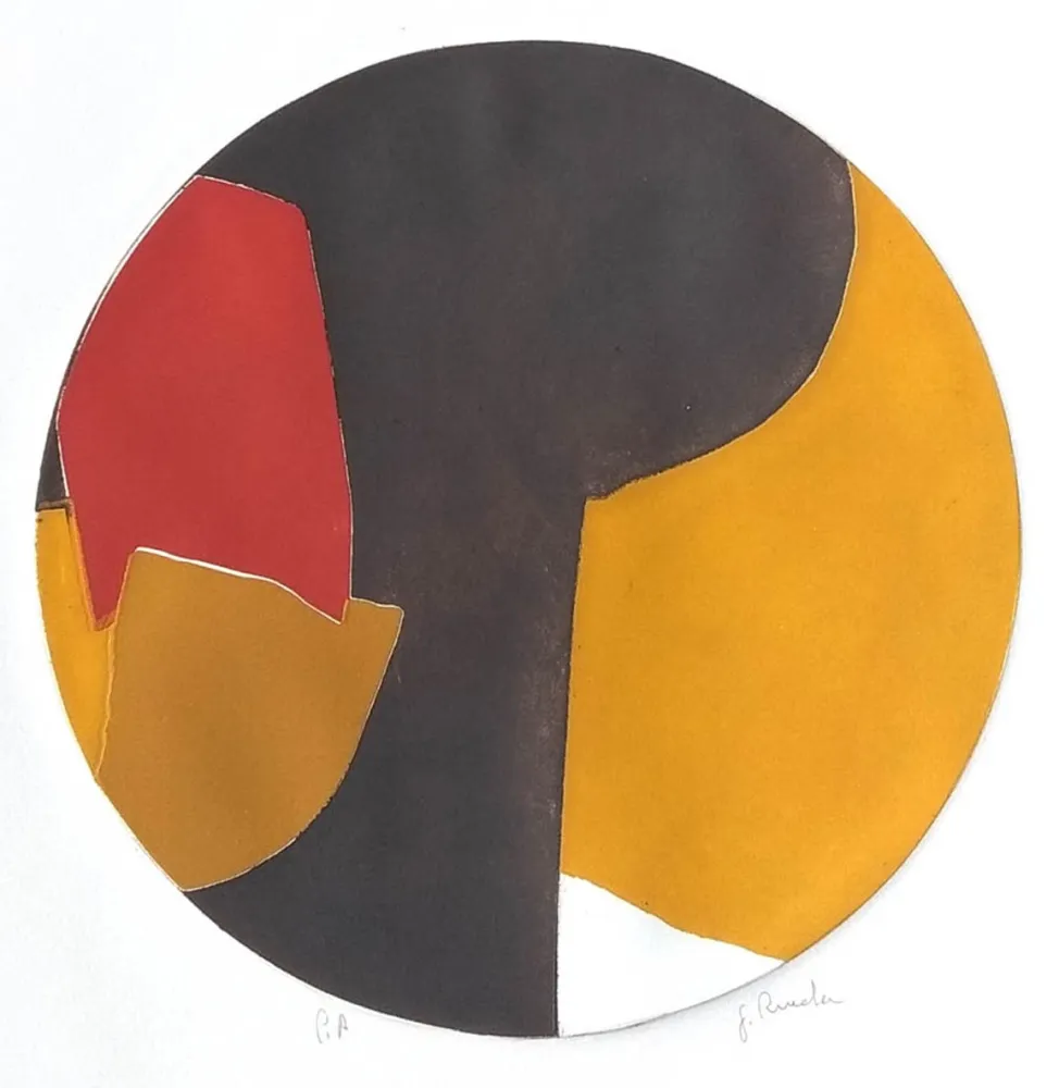 Ets En Aquatint Rueda - Perfiles, siluetas y Limites III