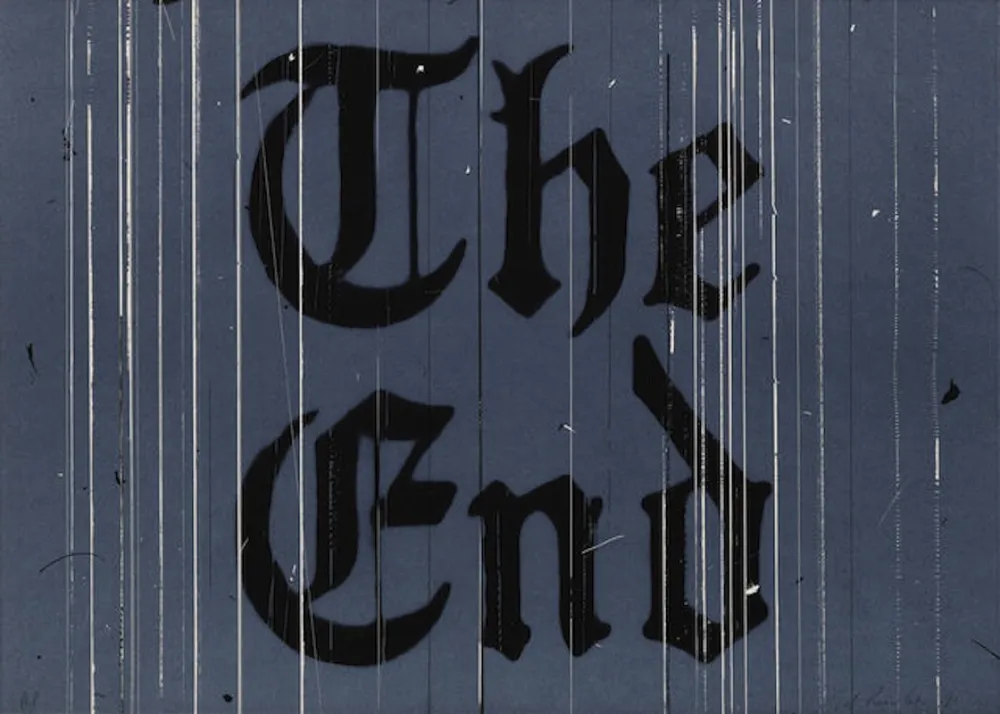 Lithografie Ruscha - The End